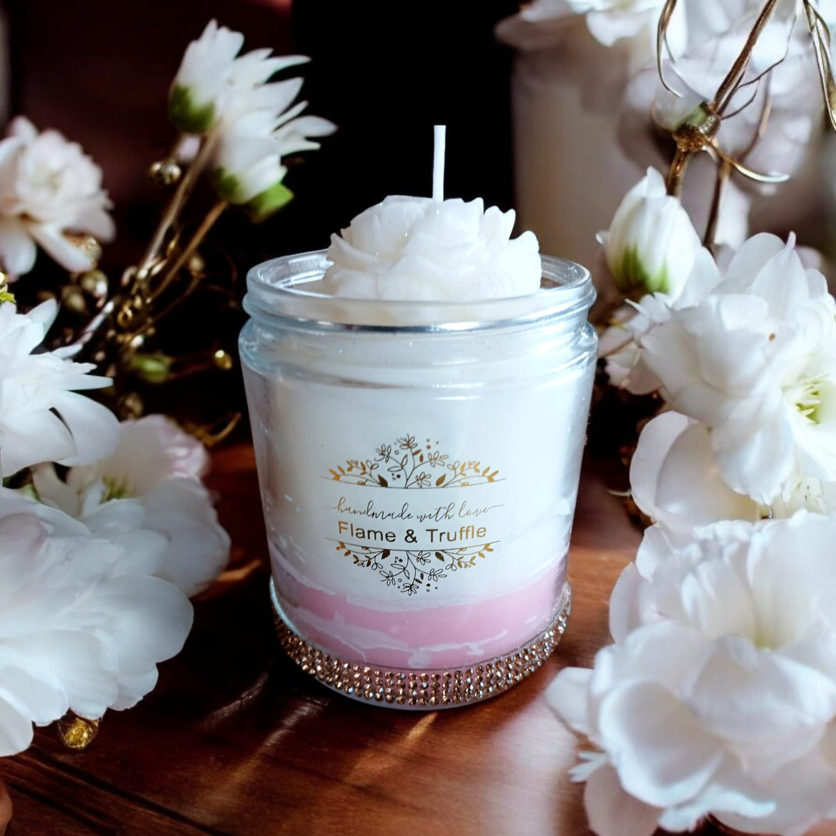 Pink Whisper Rhinestone Nova Jar Candle