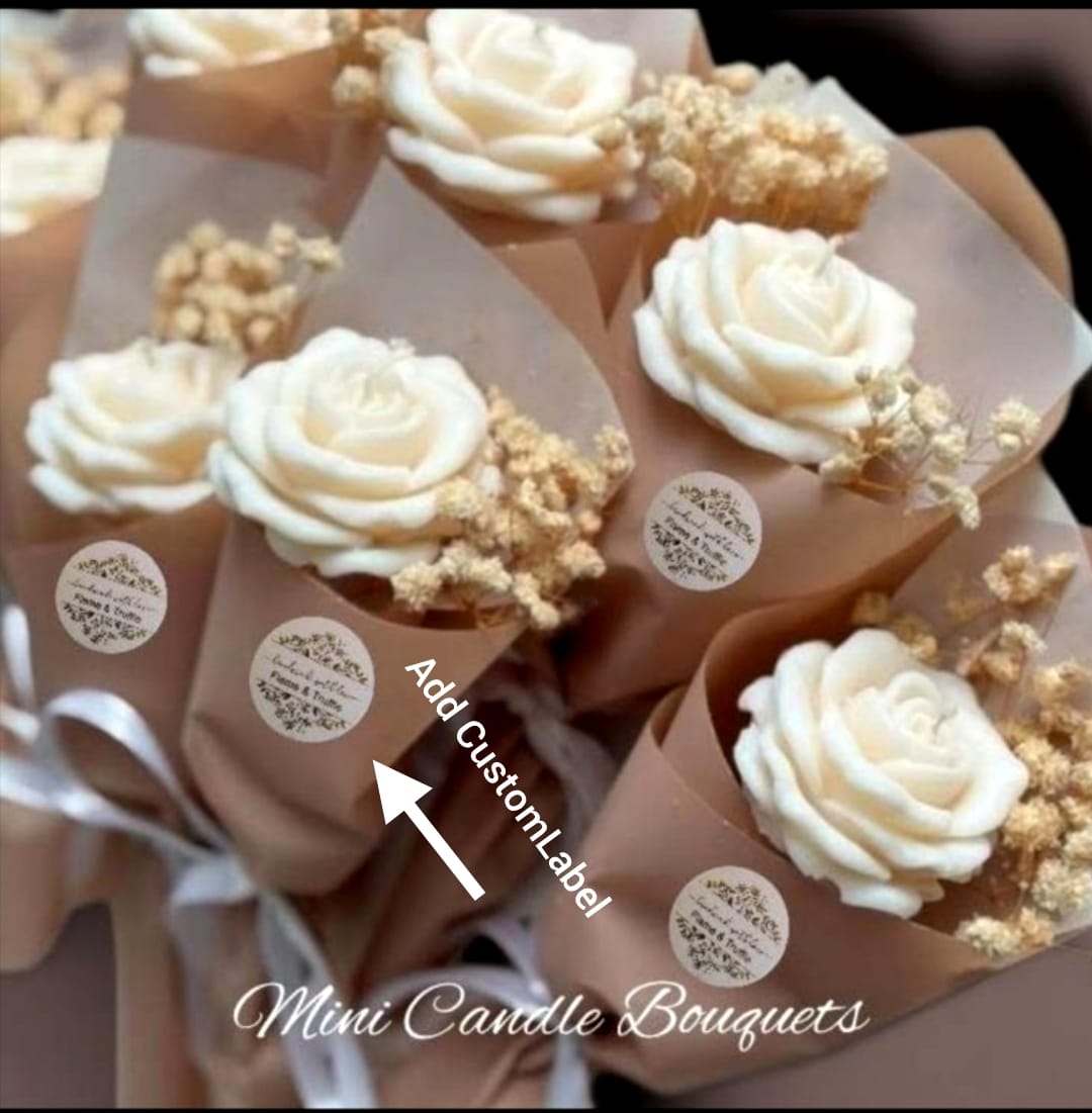 Fragranced Rose Bouquet Candle (Colour Options)