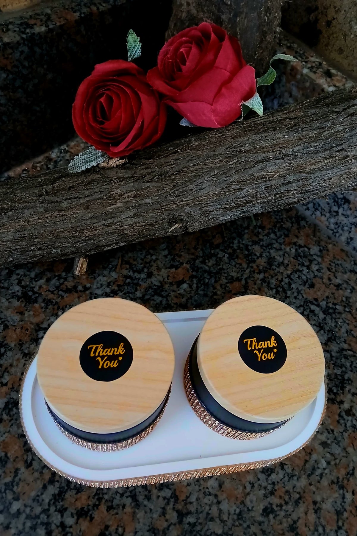 Elegant Cashmere Musk "Thank You" Candle Set