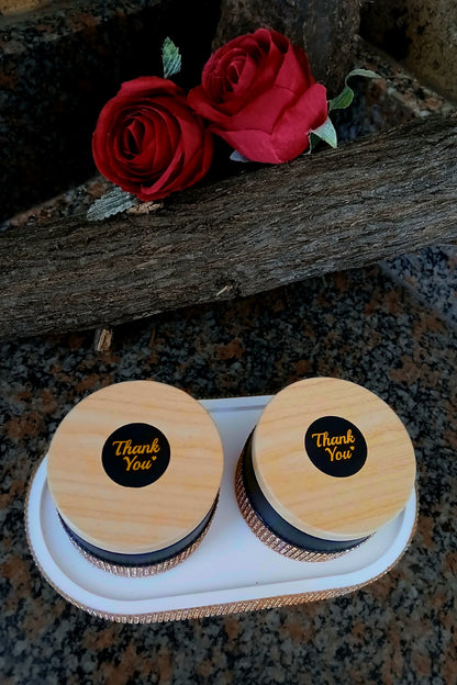 Elegant Cashmere Musk "Thank You" Candle Set