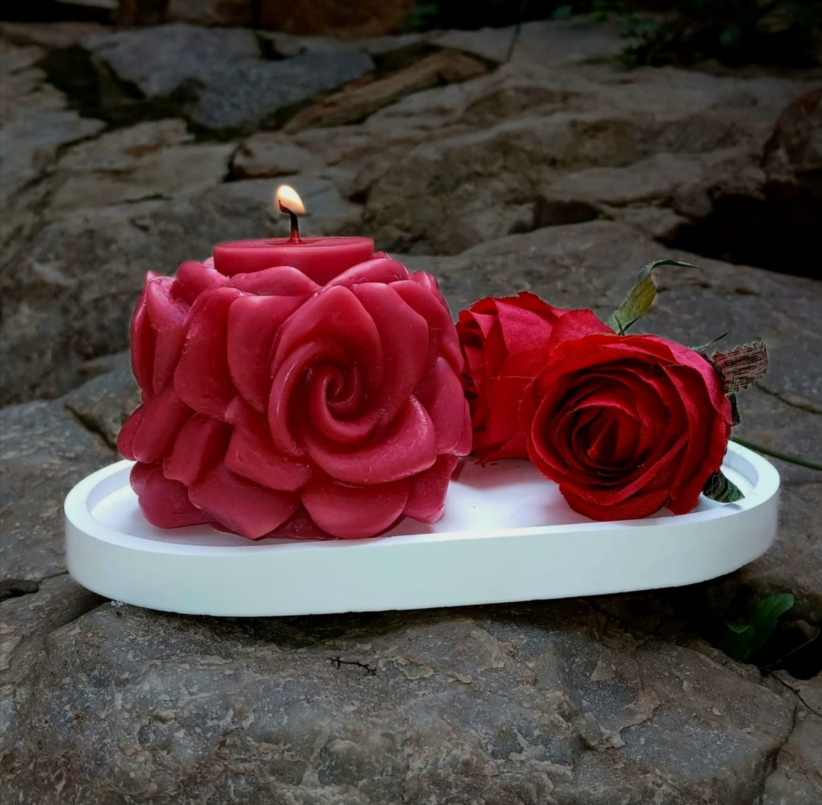 Love Spell Rose-Pillar Set