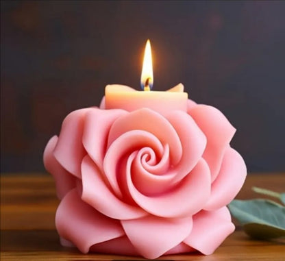 Rose Pillar Candles - Colour Options