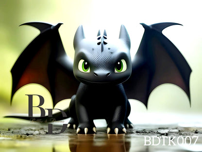  Toothless Dragon Edible Cake Topper- Defined Hospitality Solutions