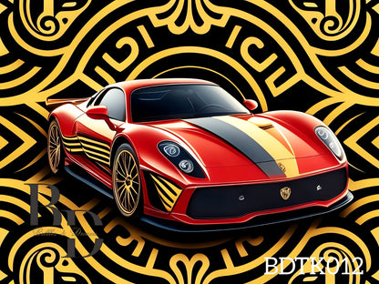 BDTK012 - Edible Image Sports Car