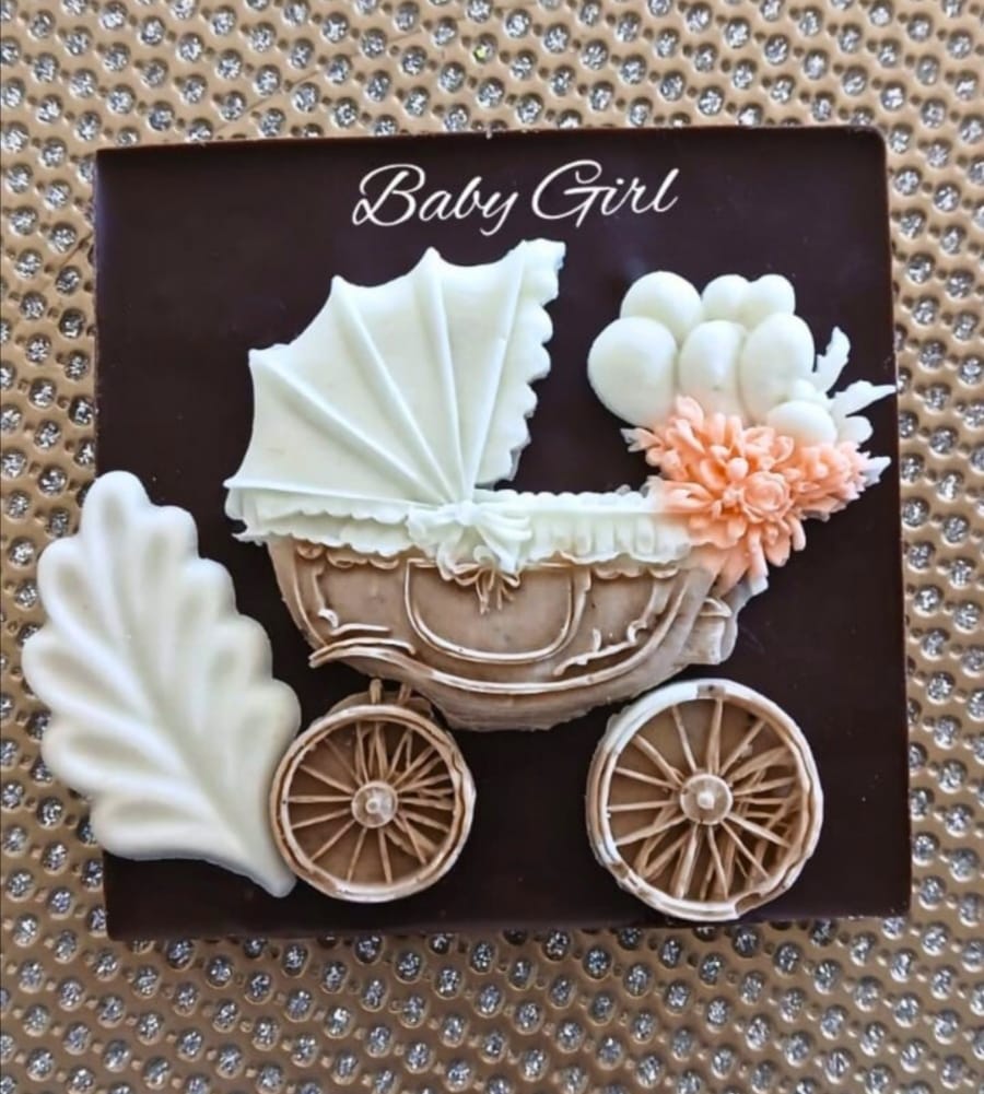 Vintage Baby Stroller Chocolate Slab