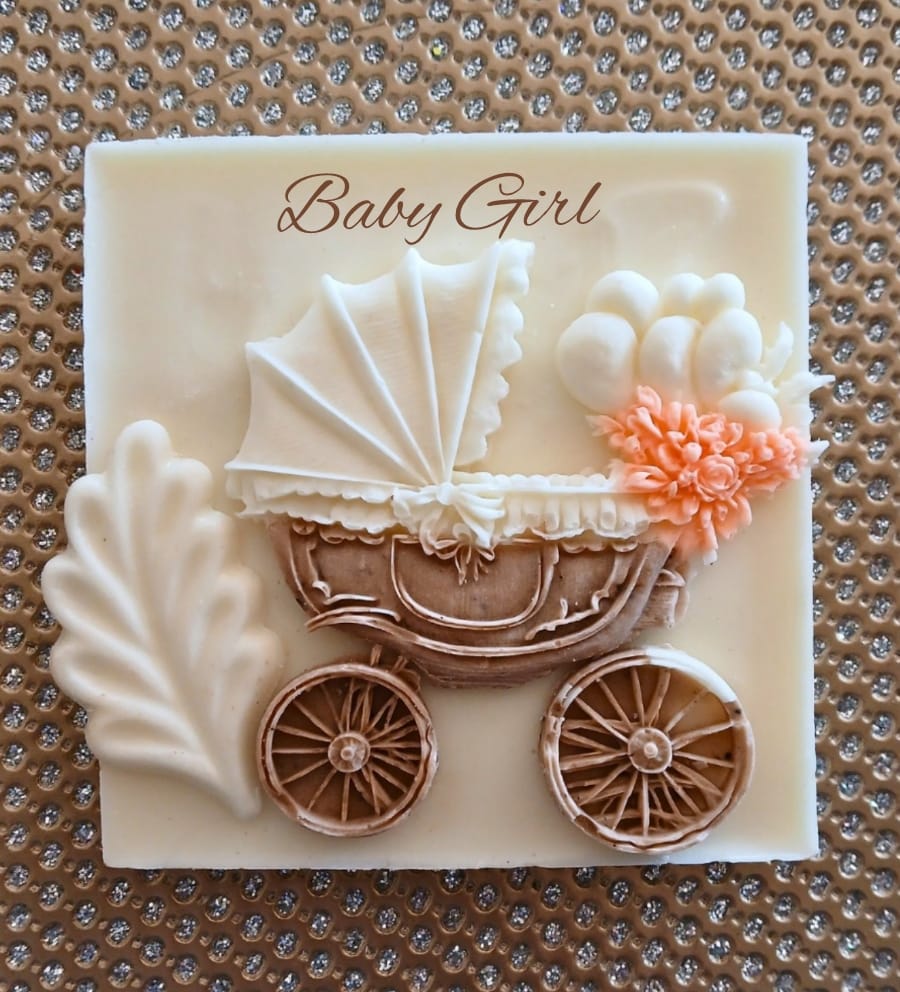 Vintage Baby Stroller Chocolate Slab