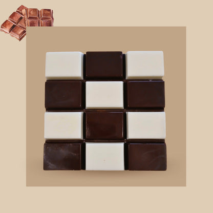 Ebony & Ivory Chequered Chocolate Bar (Dark & White)