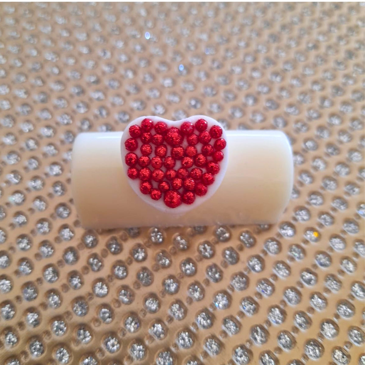 Celebration/Wedding  - Chocolate Ivory Log & Red Heart Topping (10 Unit Box)