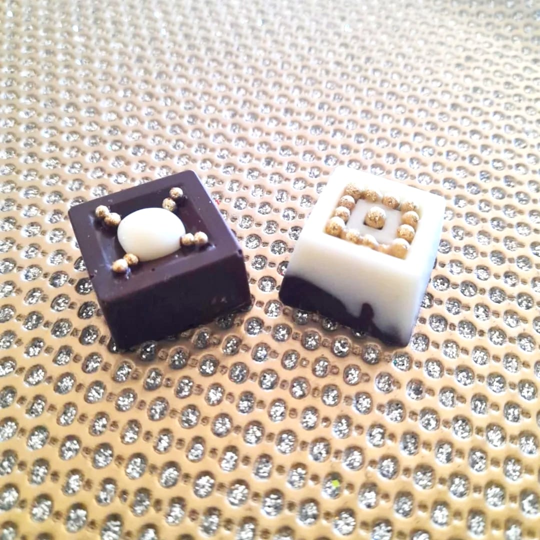 Ebony & Ivory Jewelled Squares