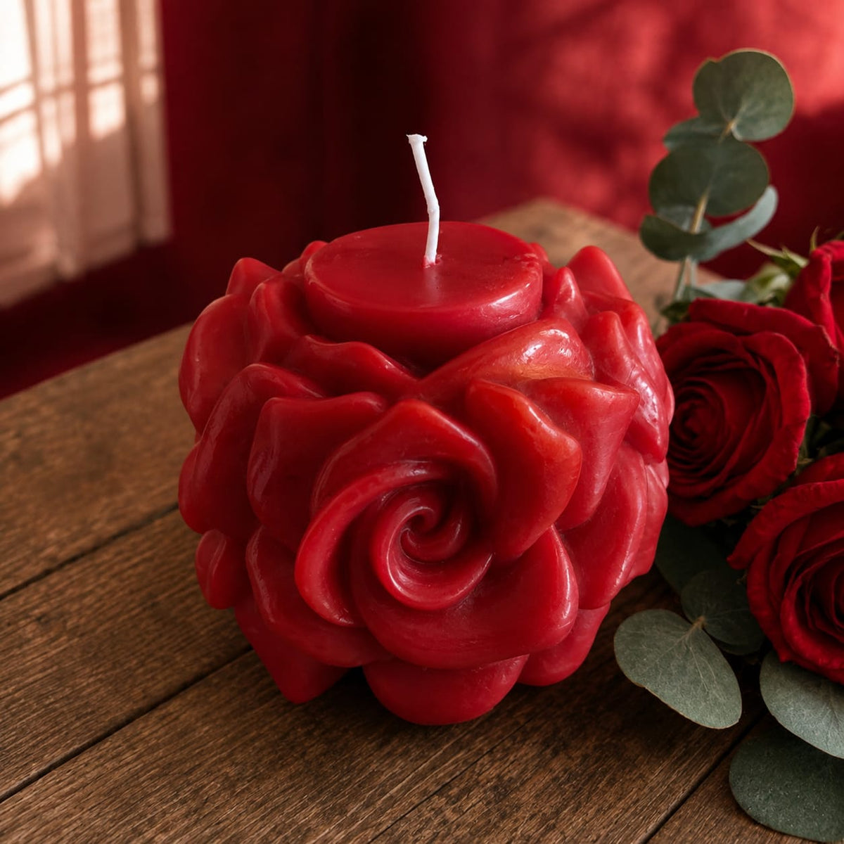 Rose Pillar Candles - Colour Options