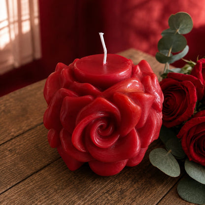 Rose Pillar Candles - Colour Options