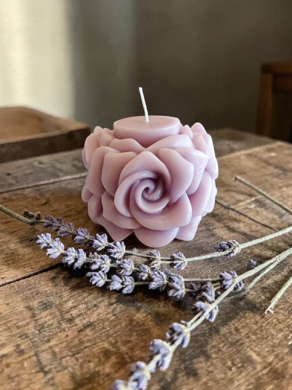 Rose Pillar Candles - Colour Options