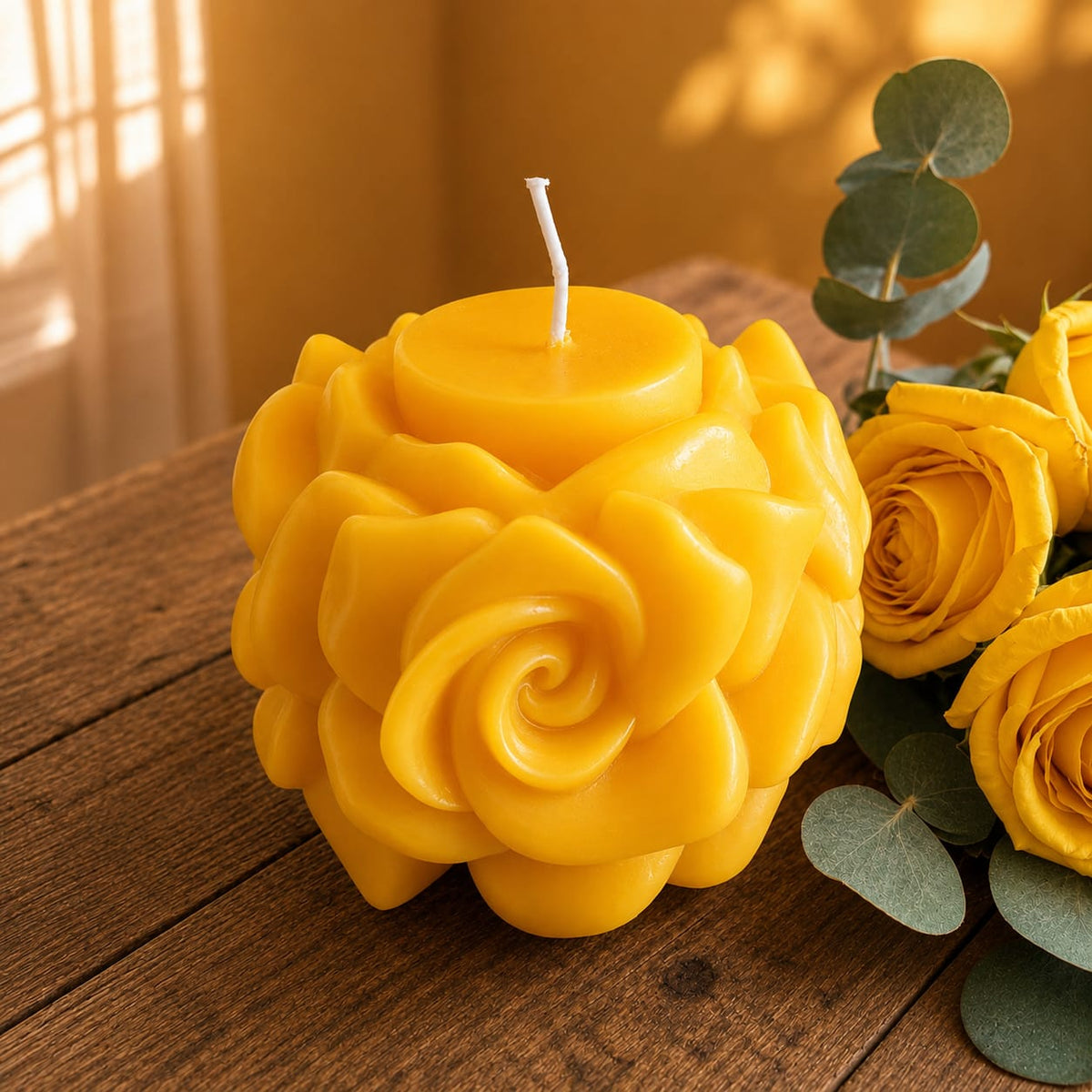 Rose Pillar Candles - Colour Options