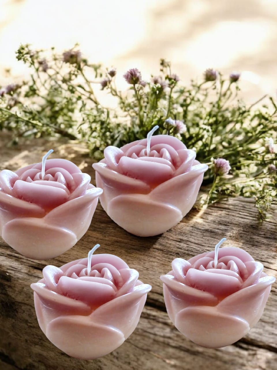 Ombre Whisper Rose Candle
