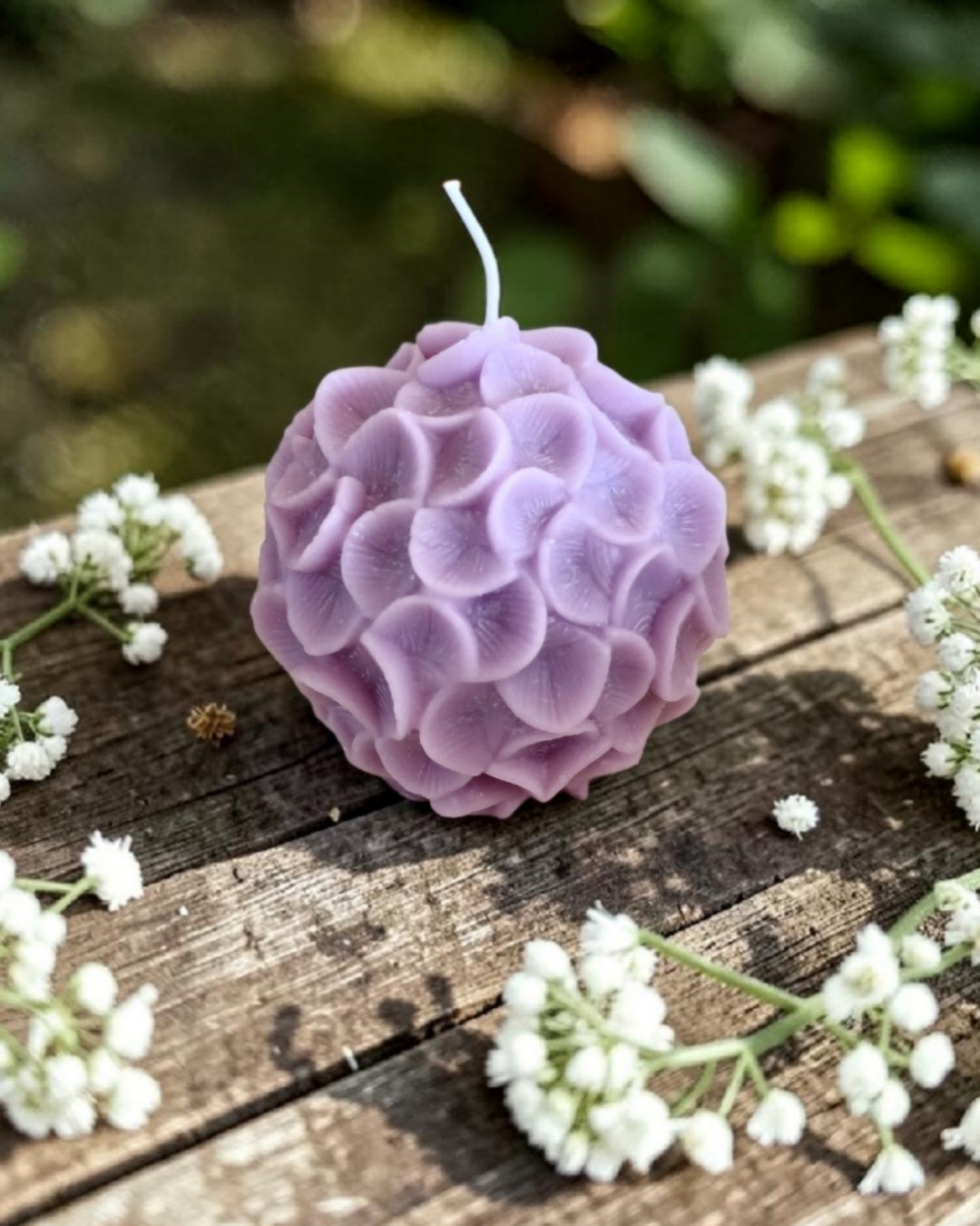Scallop Flower Ball Candle - Colour Options