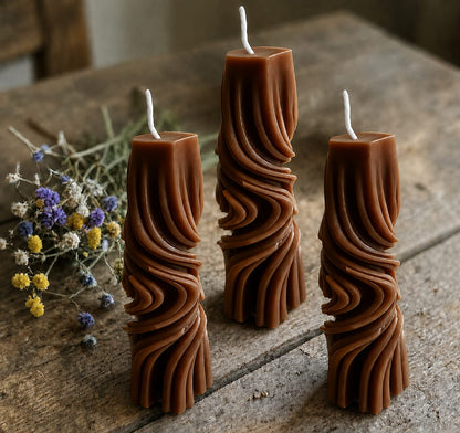 Twisted Pillar Candles - Colour Options