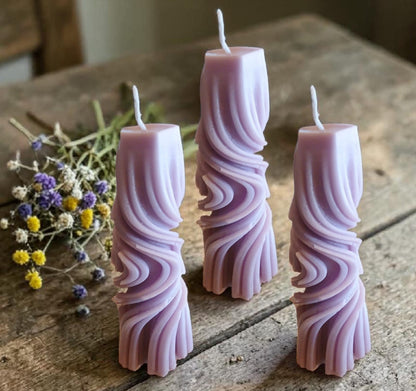Twisted Pillar Candles - Colour Options