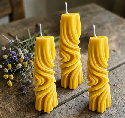 Twisted Pillar Candles - Colour Options