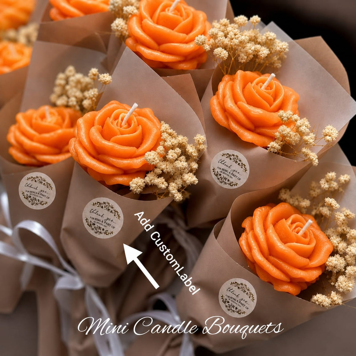 Fragranced Rose Bouquet Candle (Colour Options)