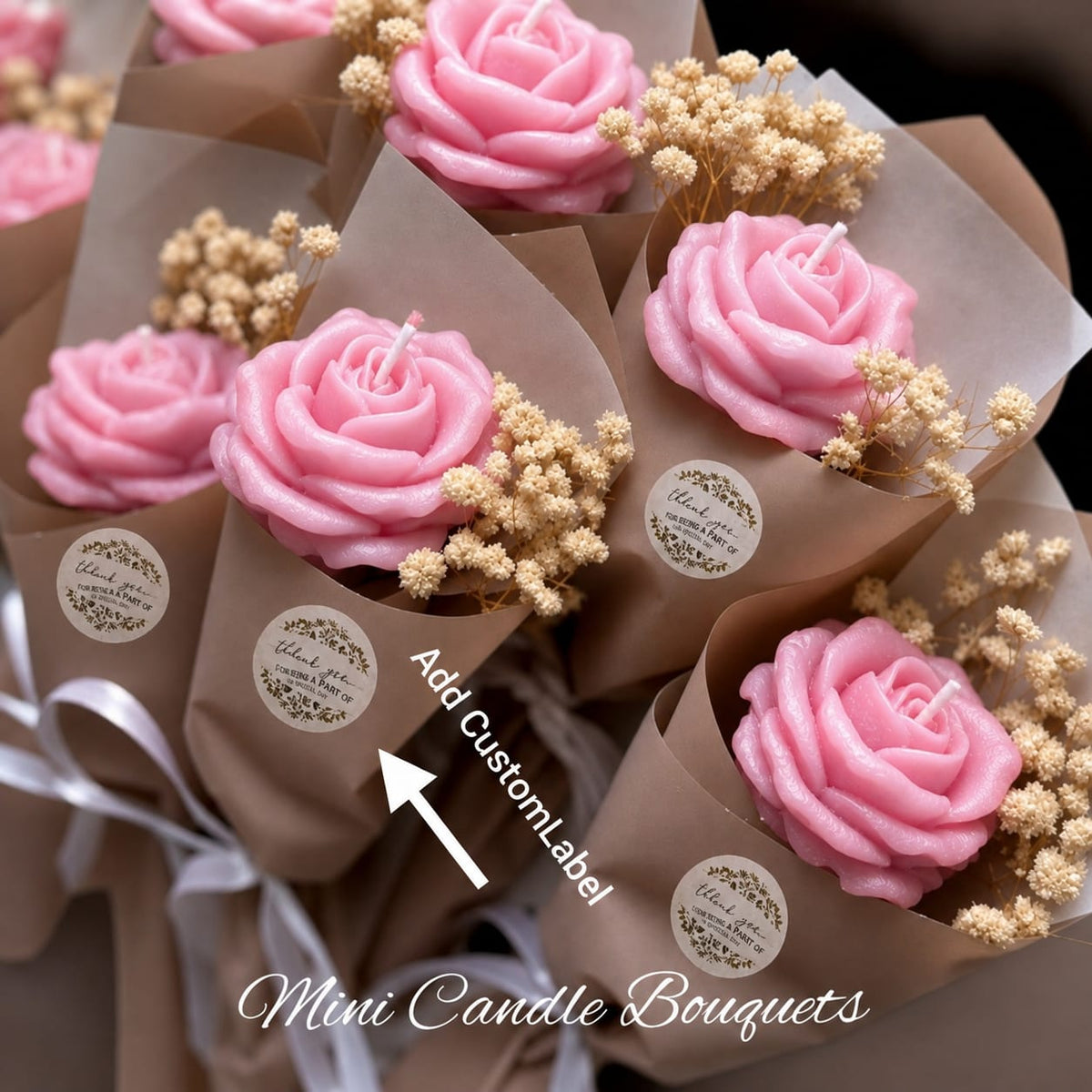 Fragranced Rose Bouquet Candle (Colour Options)