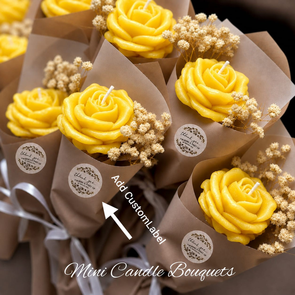 Fragranced Rose Bouquet Candle (Colour Options)