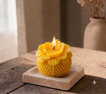 Scented Floral Honeycomb Ball Candle (Colour Options)
