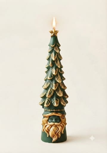 18cm Santa Taper Candles (Colour Options)
