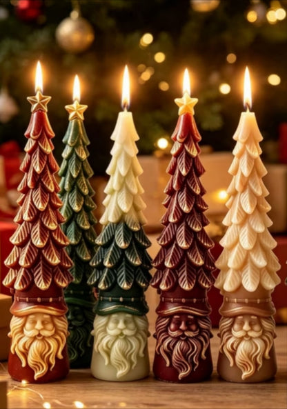 18cm Santa Taper Candles (Colour Options)