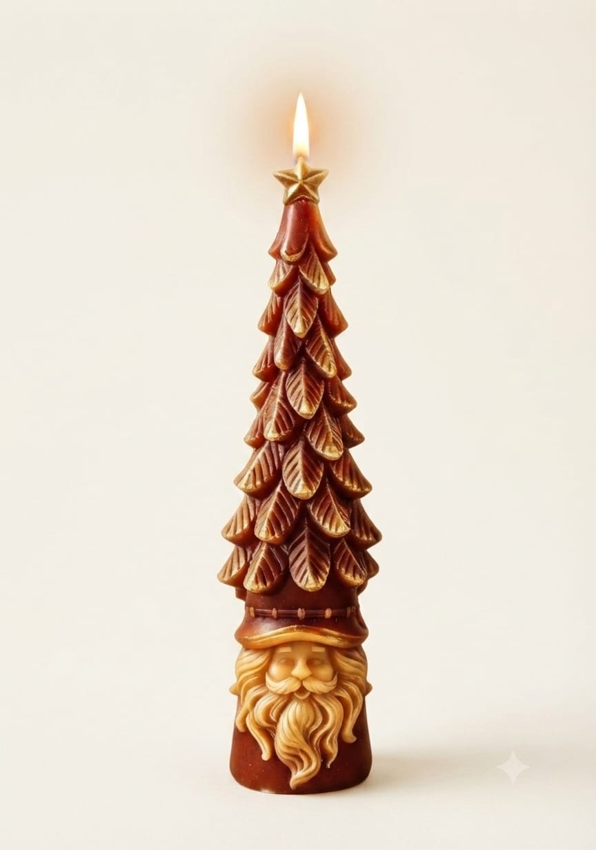 18cm Santa Taper Candles (Colour Options)