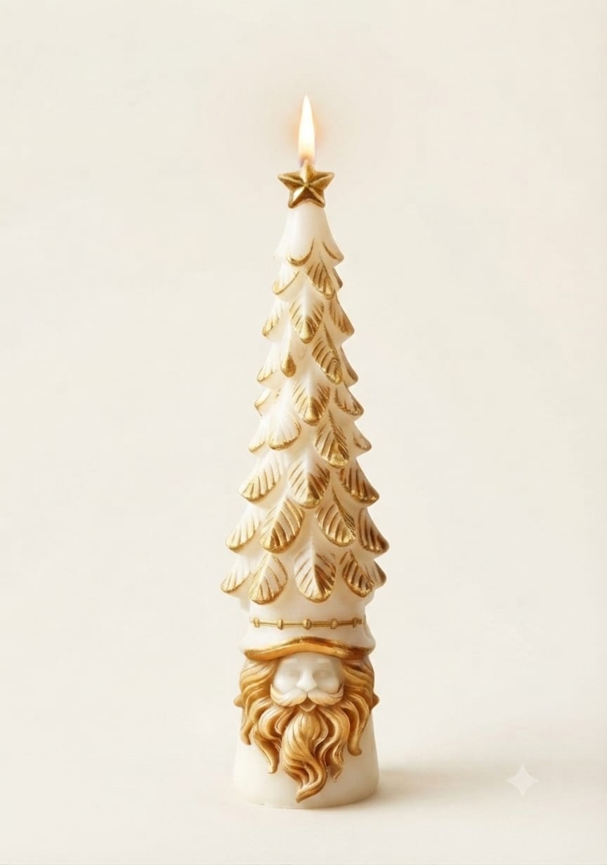 18cm Santa Taper Candles (Colour Options)