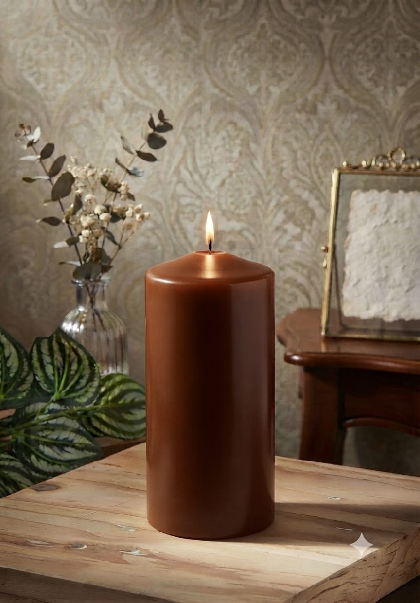 4-Pack - Large  Smooth Pillar Candles