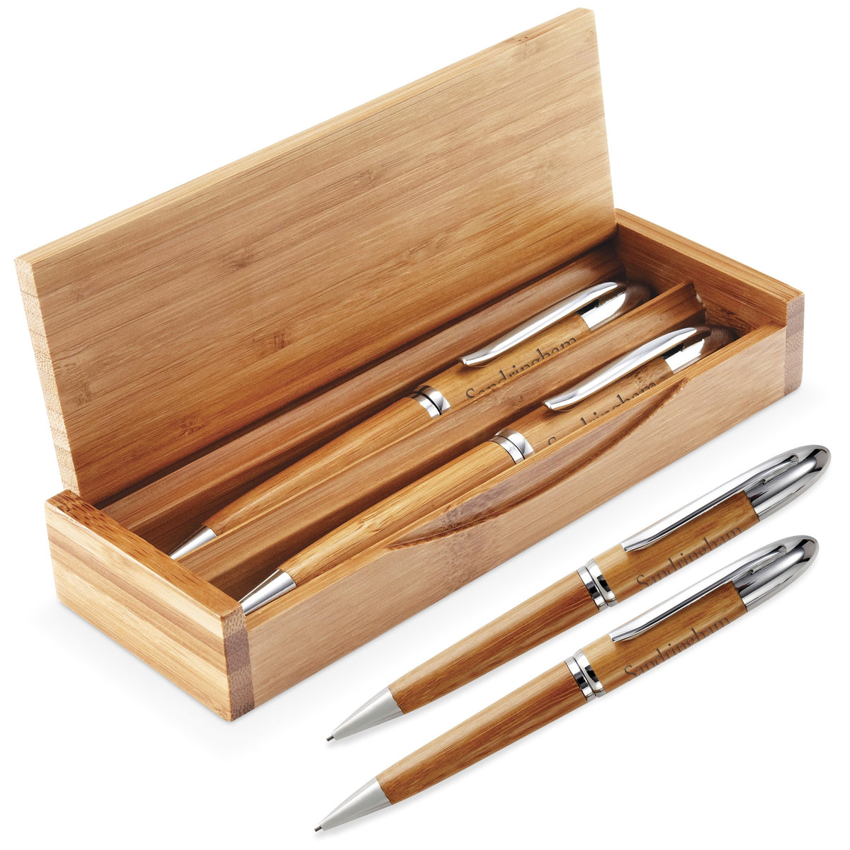 Natural Bamboo Pen & Pencil Set - Defined Hospitality Solutions
