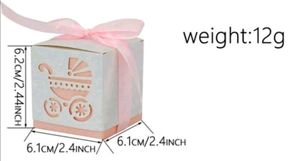Baby Girl Stroller Gift Box with Vanilla & Strawberry Truffles (5 Box Pack)