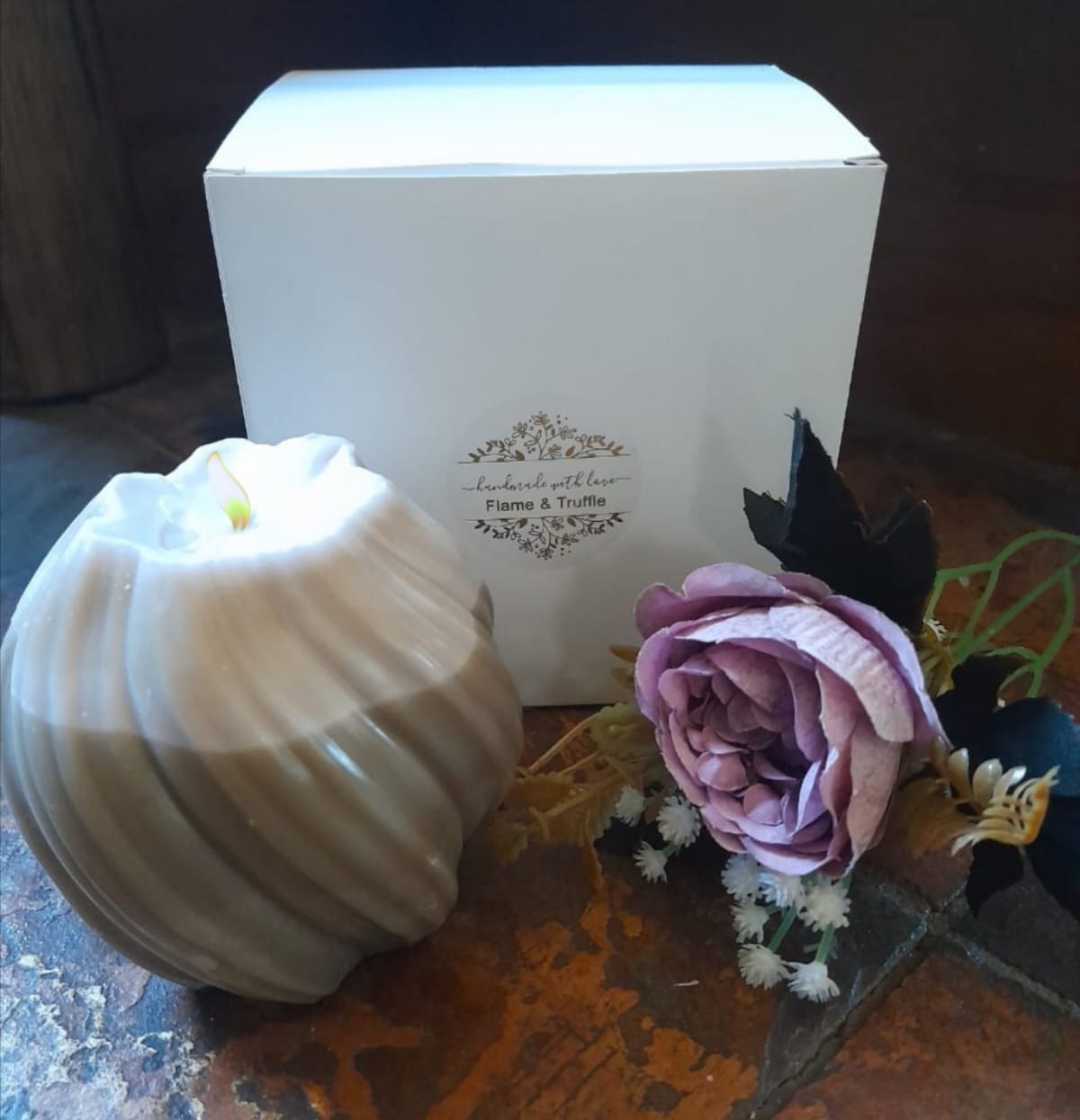 Latte Spiral Candle
