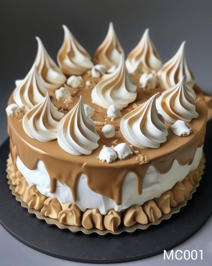Swiss Meringue Caramel Cake