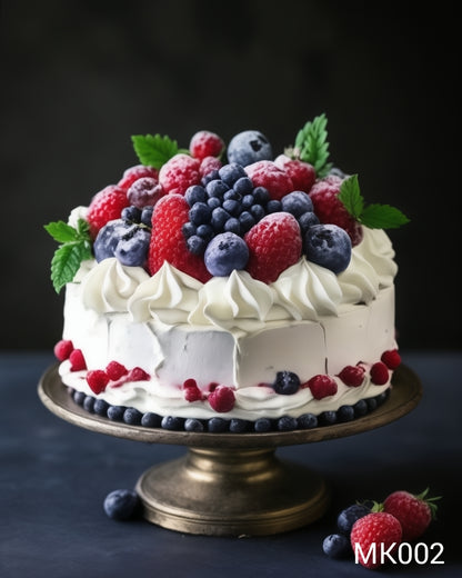 Swiss Meringue Berry Cake