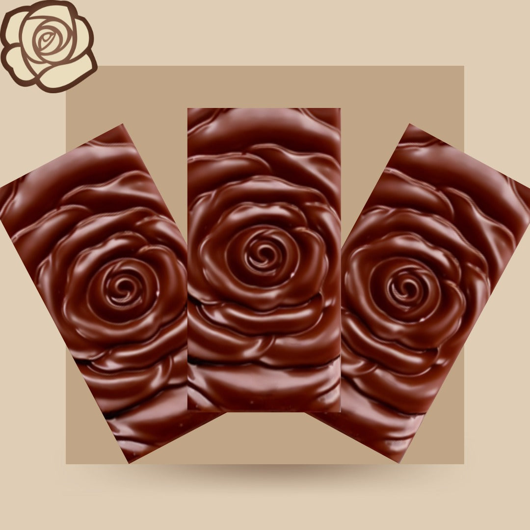 milk chocolate rose bars