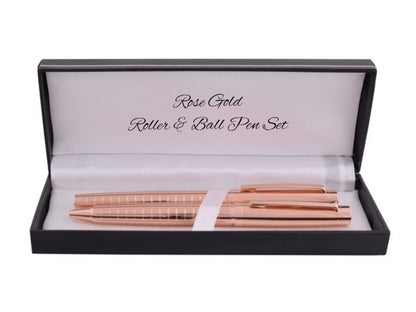 Rose Gold  Roller & Ball Pen Gift Set - Defined Hospitality Solutions
