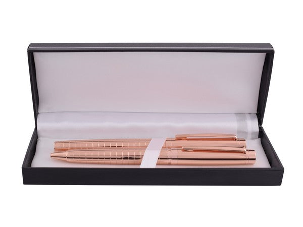 Rose Gold  Roller & Ball Pen Gift Set - Defined Hospitality Solutions