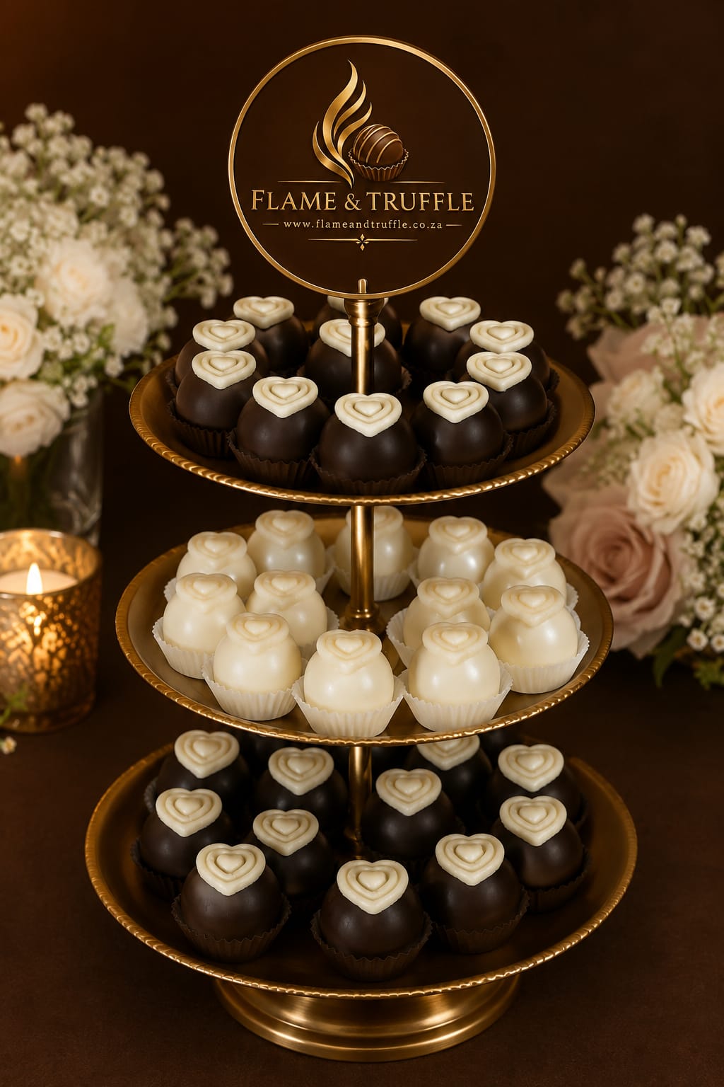 Assorted Heart Truffle Tier